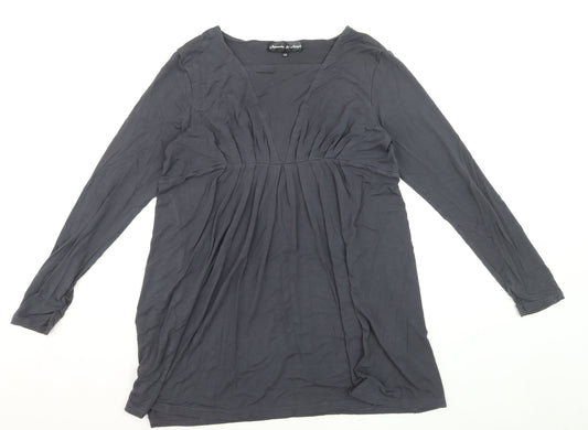 Amanda & Angel Women's Black Size 12 Long Sleeve Tunic Blouse