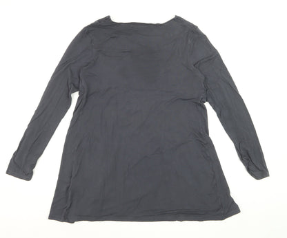 Amanda & Angel Women's Black Size 12 Long Sleeve Tunic Blouse