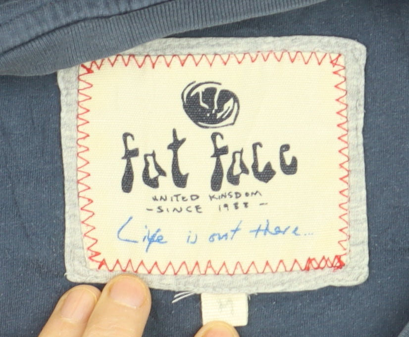 Fat Face Men's Blue Cotton Crew Neck Short Sleeve T-Shirt M