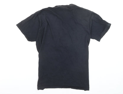 Port & Company Men's Black Vintage 1947 Graphic Cotton T-Shirt M