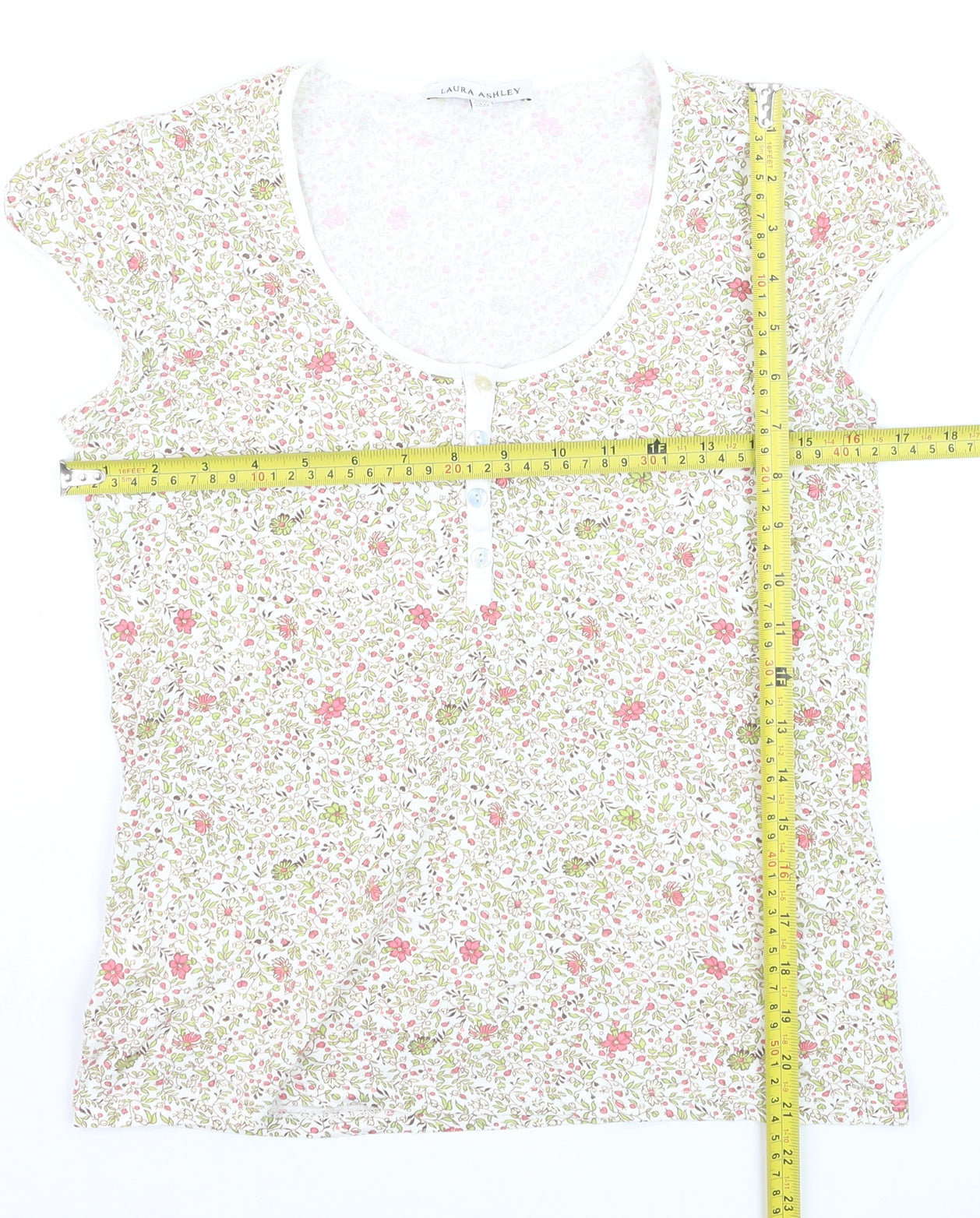 Laura Ashley Women’s Multicoloured Floral Cotton Jersey T-Shirt UK 12