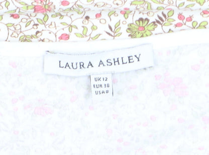 Laura Ashley Women’s Multicoloured Floral Cotton Jersey T-Shirt UK 12