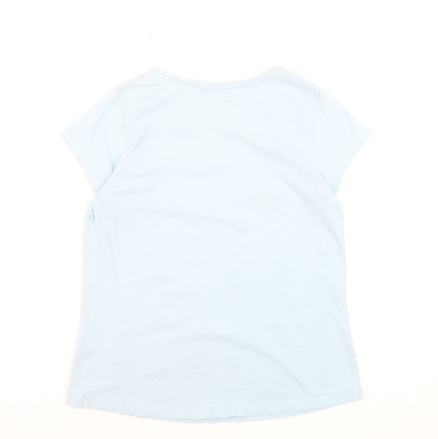Craghoppers Women Blue Cotton Short Sleeve Graphic T-Shirt Size 14