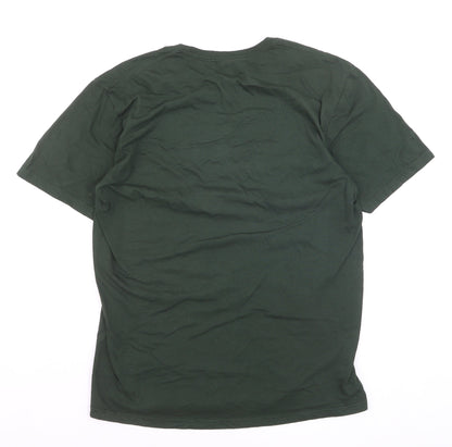 Gildan Softstyle Men's Green Graphic 'Weapon of Choice' T-Shirt Size M