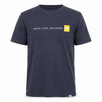 The North Face Men's Blue Small Graphic Cotton T-Shirt