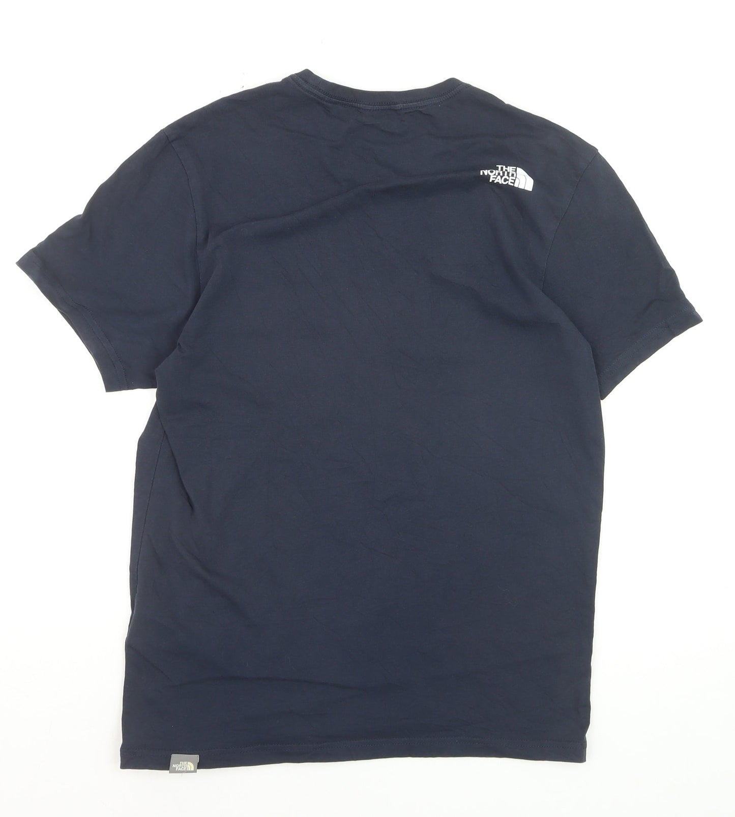 The North Face Men's Blue Small Graphic Cotton T-Shirt