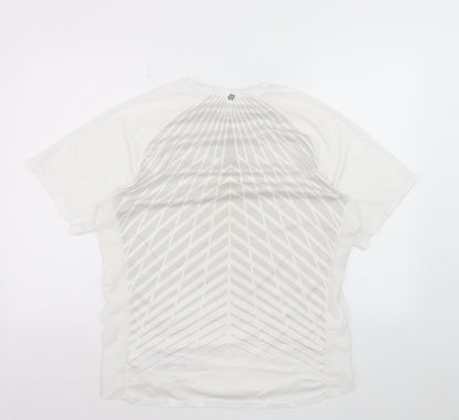 Nike Dri-Fit Men's White RUN Graphic Athletic T-Shirt Size M