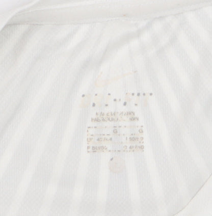 Nike Dri-Fit Men's White RUN Graphic Athletic T-Shirt Size M