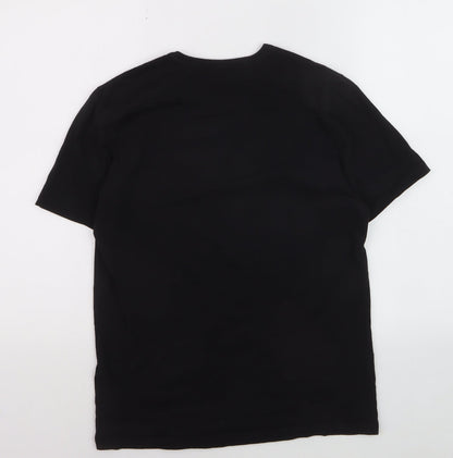 Hugo Boss Men's Black Regular Fit Cotton Crew Neck T-Shirt M