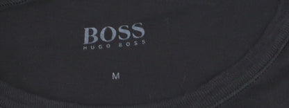 Hugo Boss Men's Black Regular Fit Cotton Crew Neck T-Shirt M