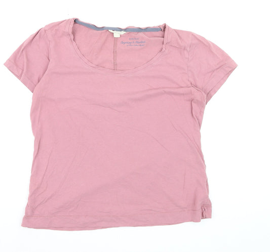 Bayleaf & Scarlet Women's Pink Size 10 Basic Cotton Modal T-Shirt