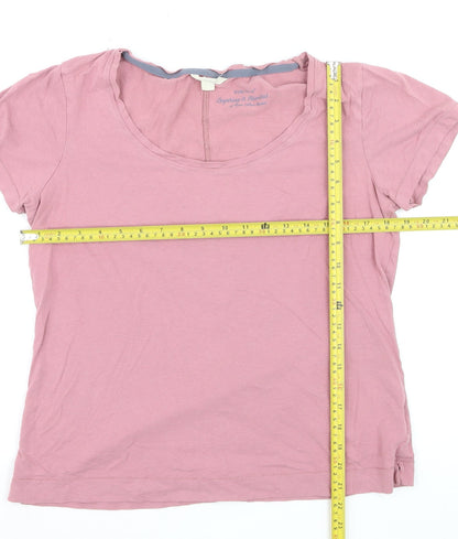 Bayleaf & Scarlet Women's Pink Size 10 Basic Cotton Modal T-Shirt