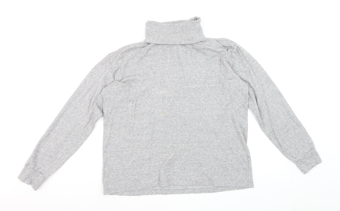 Uniqlo Women Grey Roll Neck Long Sleeve Jersey Jumper Size L