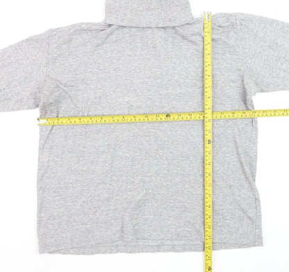 Uniqlo Women Grey Roll Neck Long Sleeve Jersey Jumper Size L