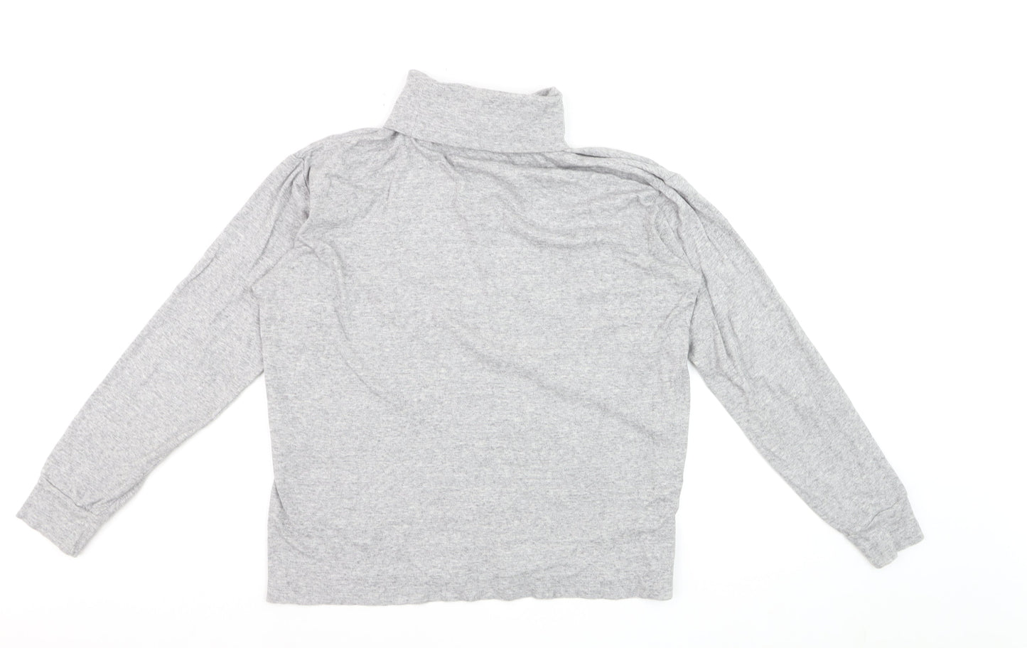 Uniqlo Women Grey Roll Neck Long Sleeve Jersey Jumper Size L