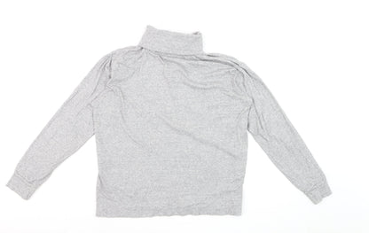 Uniqlo Women Grey Roll Neck Long Sleeve Jersey Jumper Size L
