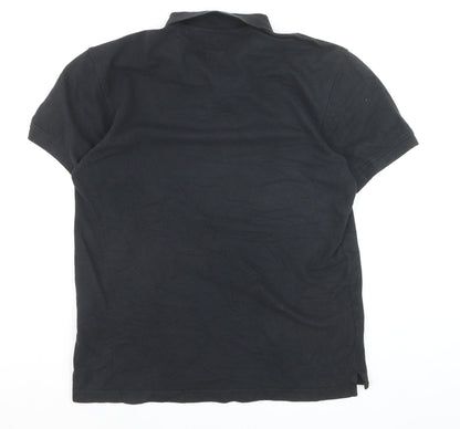 Levi's Men's Black Cotton Polo Shirt M Regular Fit