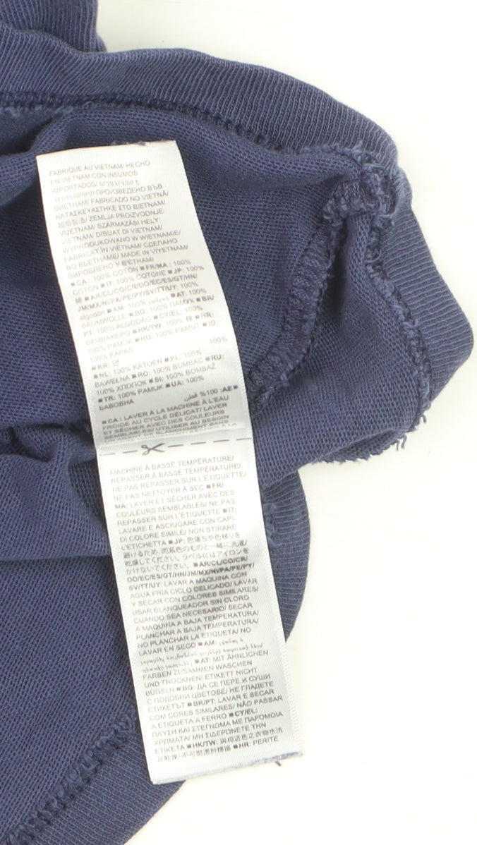 GAP Men's Blue Cotton Crew Neck Short Sleeve T-Shirt XS