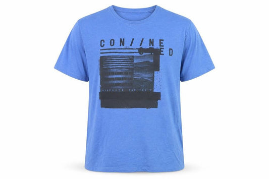 A&W85 Men's Blue Graphic Print Crew Neck T-Shirt Size L