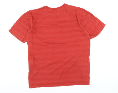 Puritan Men's Red Crew Neck Cotton Blend Short Sleeve T-Shirt Size L