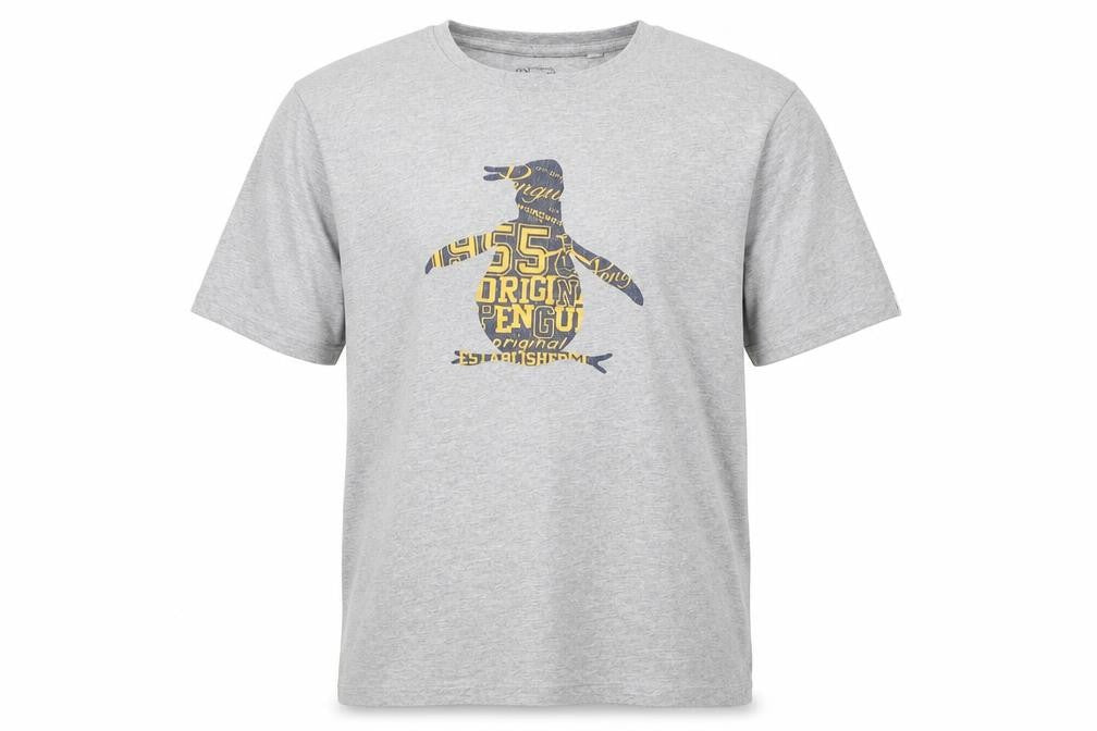 Original Penguin Grey Graphic Cotton T-Shirt Men's Large