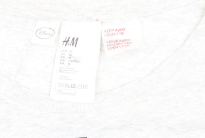 H&M Women’s White Mickey Mouse Cotton T-Shirt Size 12