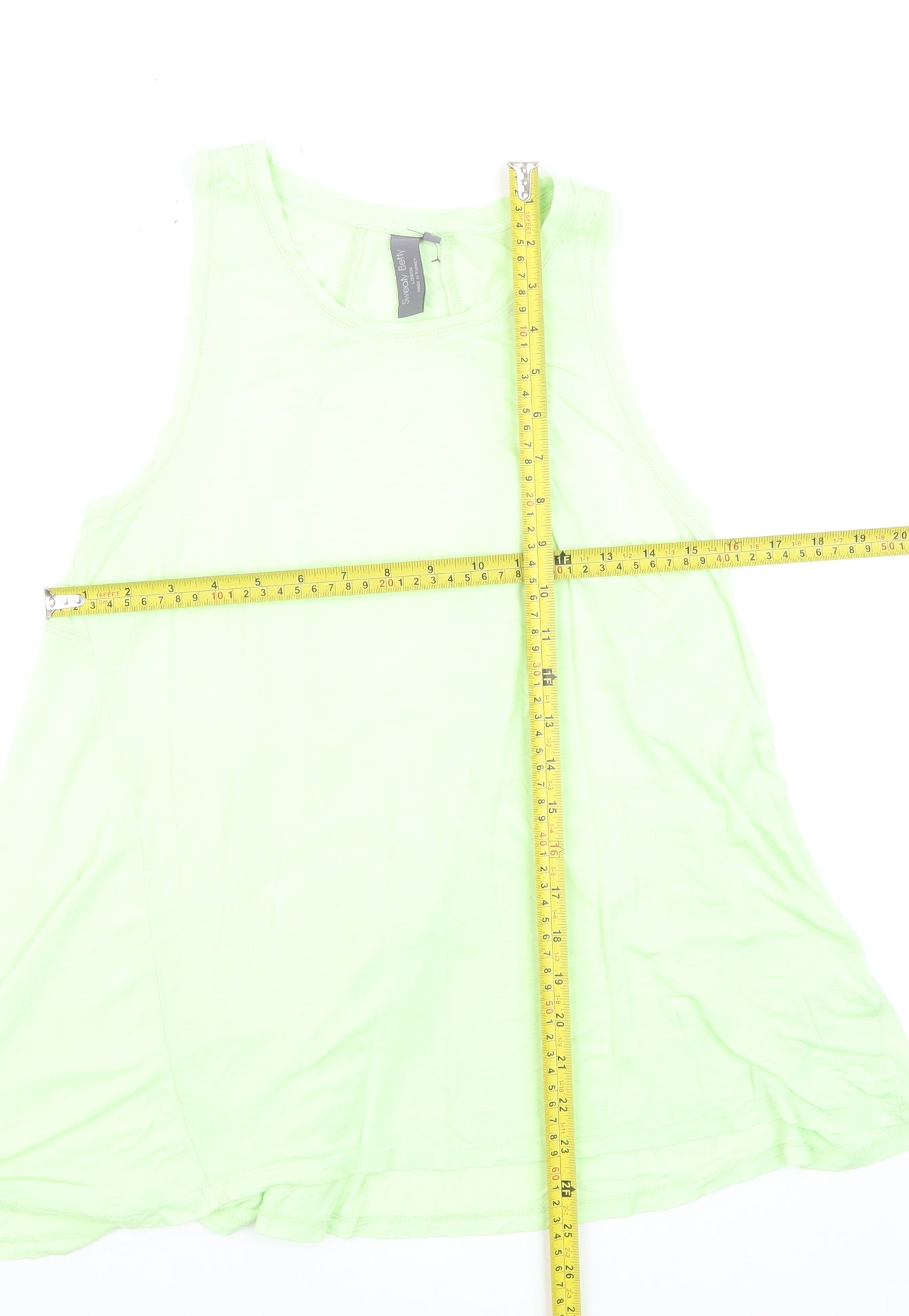 Sweaty Betty Women's Green Bamboo Tank Top Size S