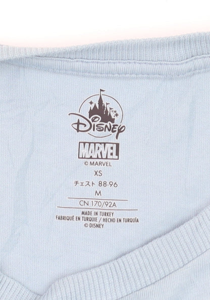 Disney Marvel Westview Blue Men's T-Shirt Size XS Cotton Graphic