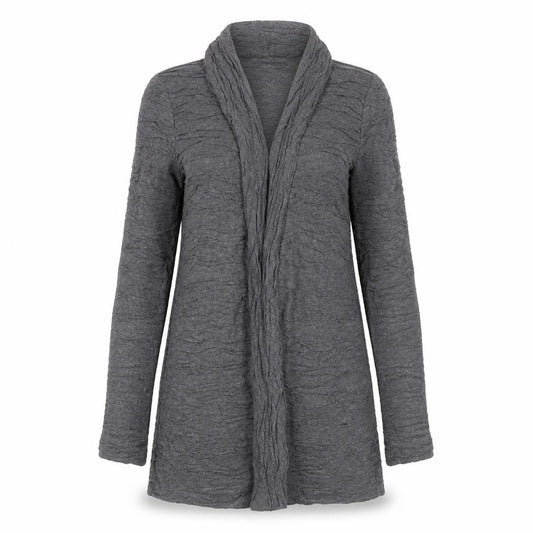 Phase Eight Women Grey Long Sleeve Cardigan Size 10 Lightweight Knit