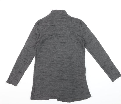 Phase Eight Women Grey Long Sleeve Cardigan Size 10 Lightweight Knit