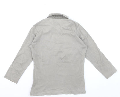 Fat Face Men's Grey 3/4 Sleeve Cotton Polo Shirt Size M