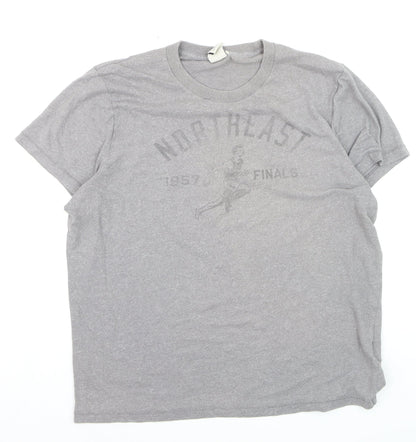 Abercrombie & Fitch Men's Grey XXL Muscle Fit Graphic T-Shirt