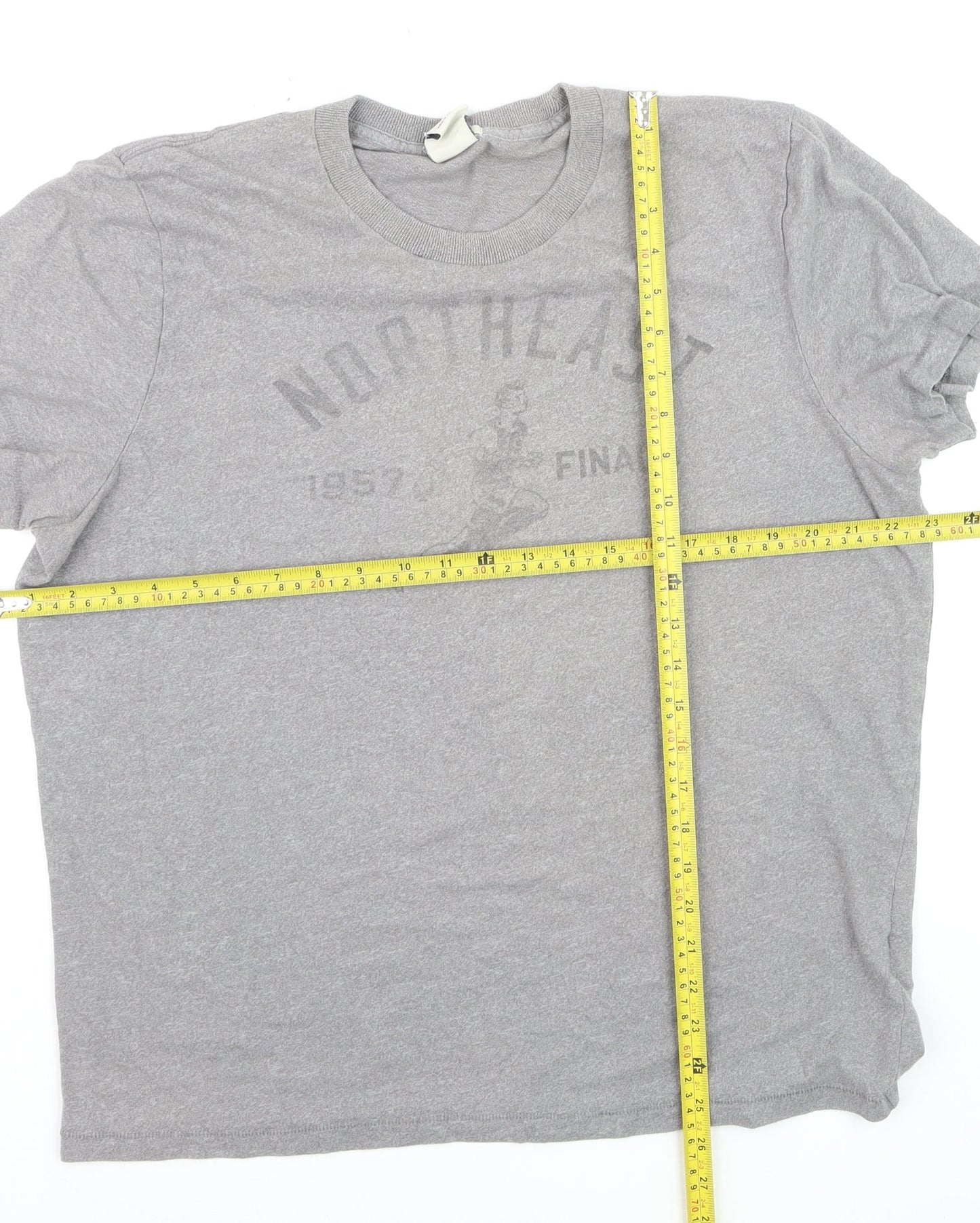 Abercrombie & Fitch Men's Grey XXL Muscle Fit Graphic T-Shirt
