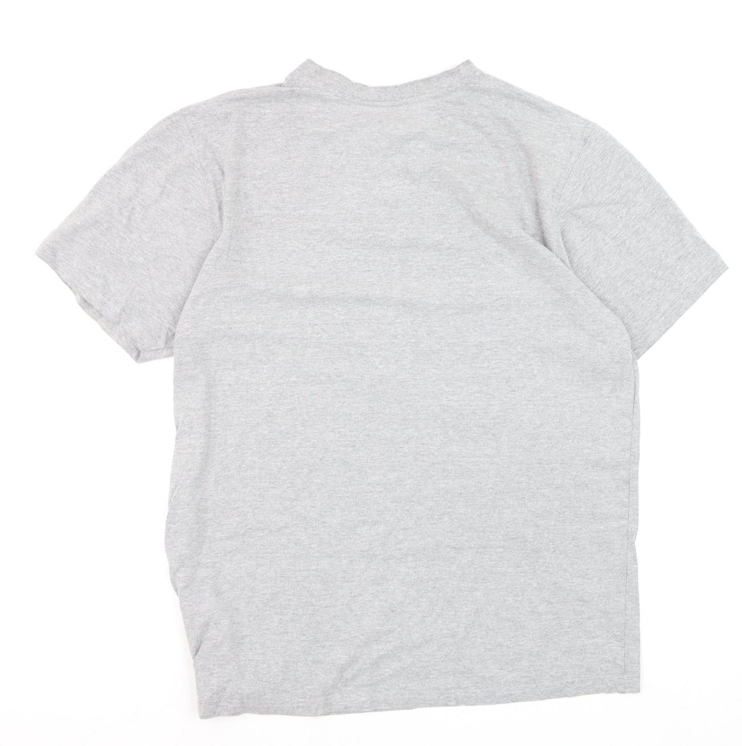 Mountainlife Men's Grey Graphic Print Crew Neck Cotton T-Shirt M
