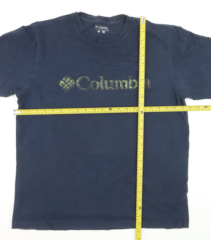 Columbia Men's Blue Cotton Short Sleeve Logo T-Shirt L