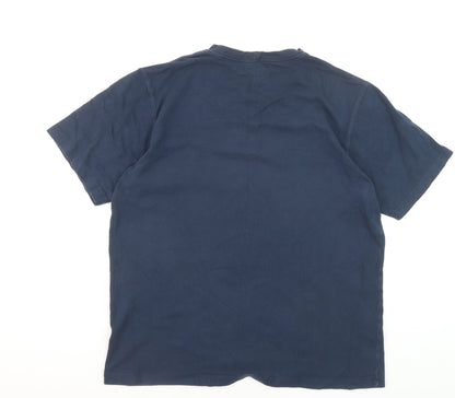 Columbia Men's Blue Cotton Short Sleeve Logo T-Shirt L