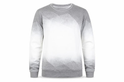 River Island Men's Grey Ombre Geometric Pullover Sweatshirt M