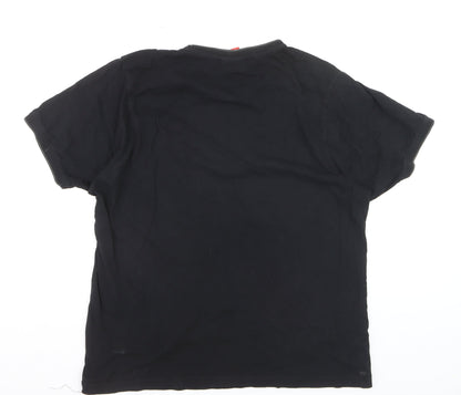 Slazenger Men's Black Crew Neck Cotton T-Shirt Size L