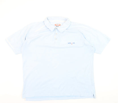 Glenmuir 1891 Men's Light Blue Collared Performance Polo T-Shirt Size L