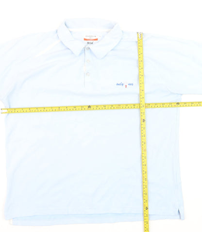 Glenmuir 1891 Men's Light Blue Collared Performance Polo T-Shirt Size L