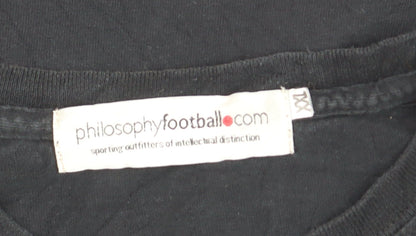 Philosophy Football Men's Black Graphic T-Shirt XXL We Shall Overcome