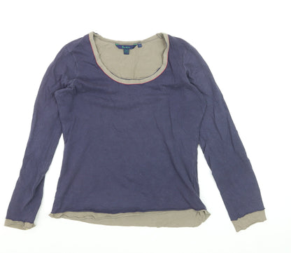 Boden Women’s Blue Long Sleeve Cotton Jersey Top Size 12