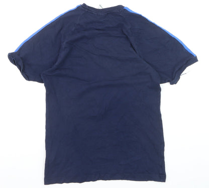 Adidas Men's Navy Blue Crew Neck Short Sleeve T-Shirt XS