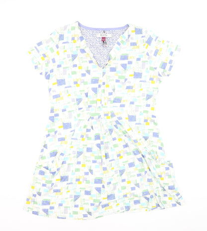 Weird Fish Women's Multicoloured Cotton Tunic Blouse Size 14