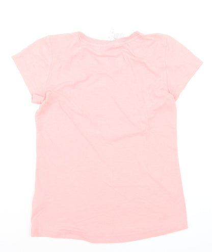 Adidas Girls Pink Logo Short Sleeve Cotton T-Shirt 12 Years