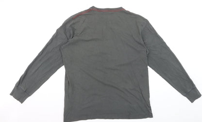 Boden Men's Grey Long Sleeve Cotton Crew Neck T-Shirt L