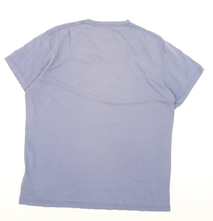 Converse Men's Blue Short Sleeve Crew Neck Graphic T-Shirt XL