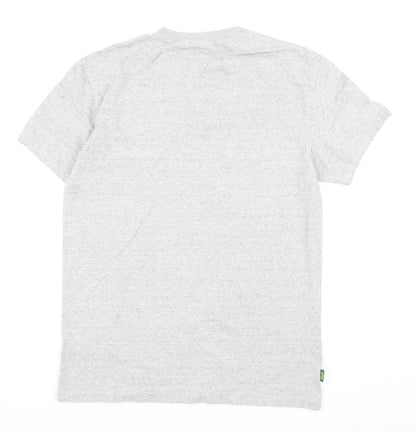 Superdry Men's Grey Crew Neck Cotton Sports T-Shirt Size M