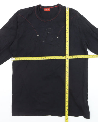 Replay Men’s Black Long Sleeve Cotton Crew Neck Top M