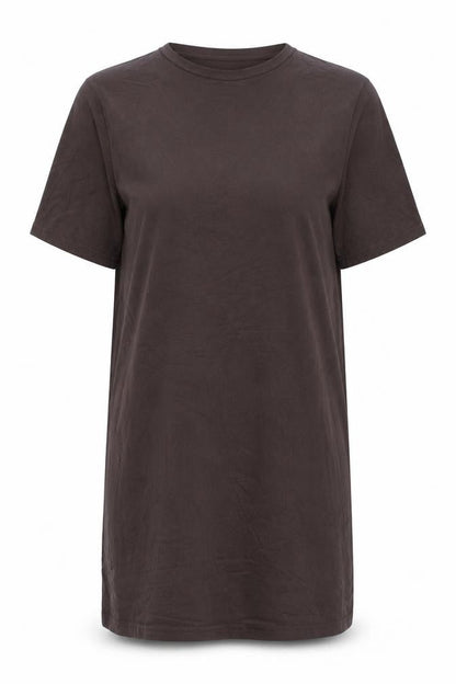 Boohoo Women’s Brown Short Sleeve Basic Stretch T-Shirt UK 12